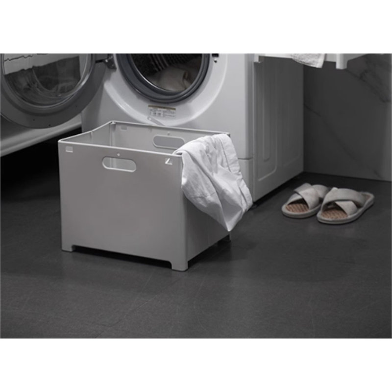 Laundry Hamper with Handles, Gray