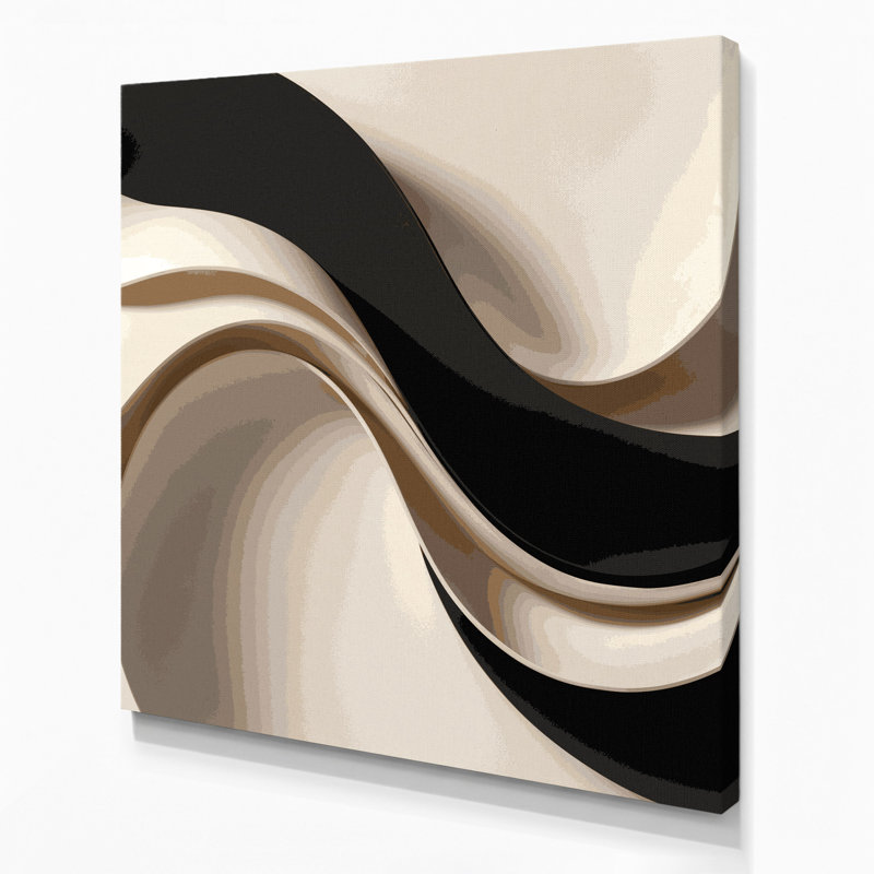 Gradient abstrait 40, toile beige, H 32 po x l 32 po