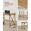 Bureau de style campagnard avec tablettes réversibles ouvertes Mondni
