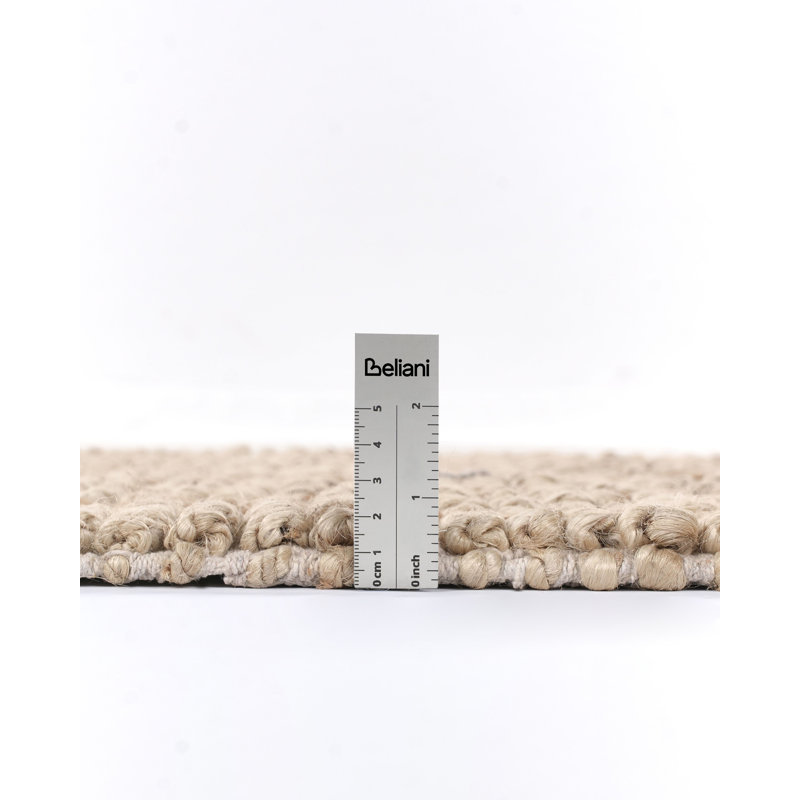 Tellikaya Geometric Jute / Sisal Hand Woven Area Rug, Rectangle 160 x 230 cm