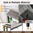 Sofa Table with Outlet and USB Port, 48" Console Behind Couch Table with Steel Frame,Grey