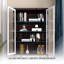 Bibliothèque vitrine sculptée