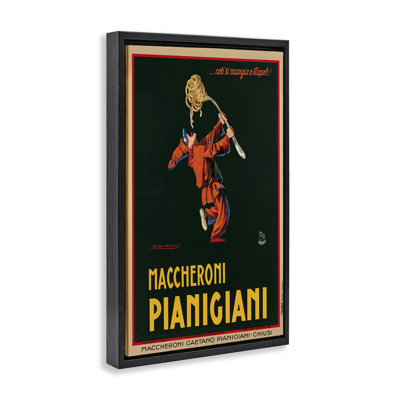  «Maccheroni Vintage Ad», cadre encadré flottant par Vintage
