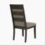 Chaise de salle à manger avec coussin rembourré, gris (ensemble de 2)