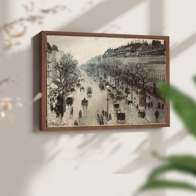 Paysages rétro-CDLXIX - reproduction encadrée, H 8 po x l 10 po, Noyer