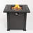 28" Propane Gas Fire Pit Table, 50000 BTU Square Steel Fire Pit