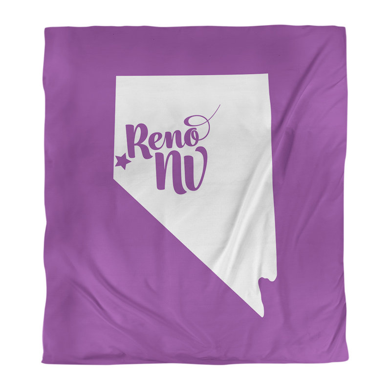 Housse de couette reno nevada, Housse de couette pour grand lit, Violet, Microfibre