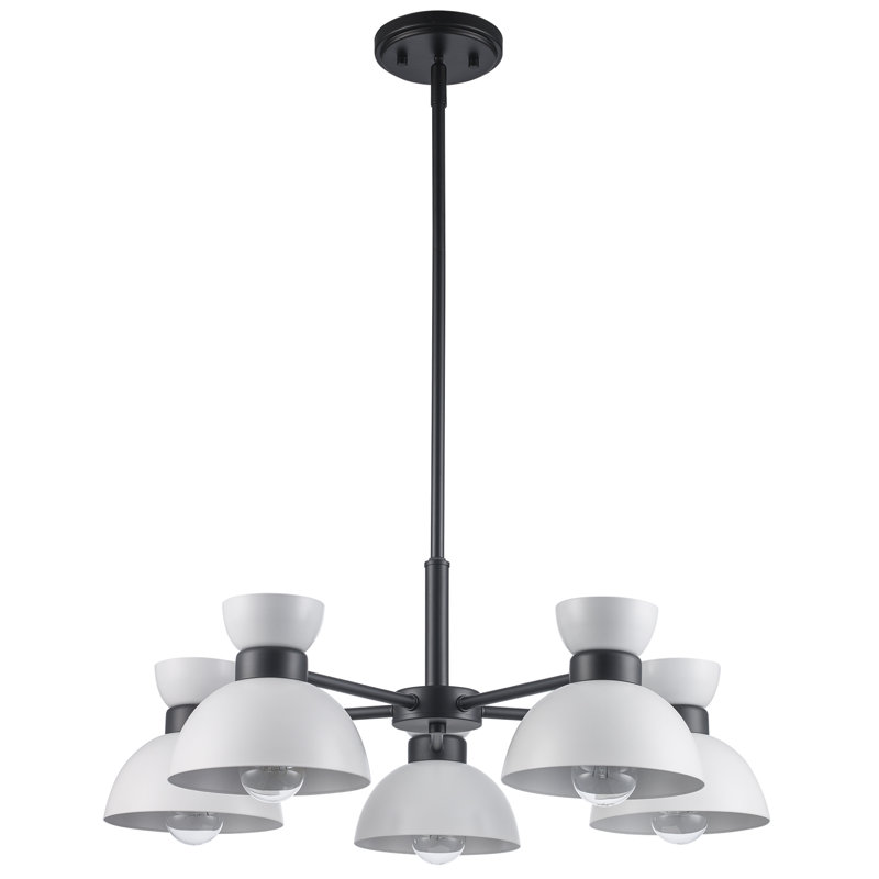 Lustre classique / traditionnel à 5 lumières à intensité variable Kaheim, Noir