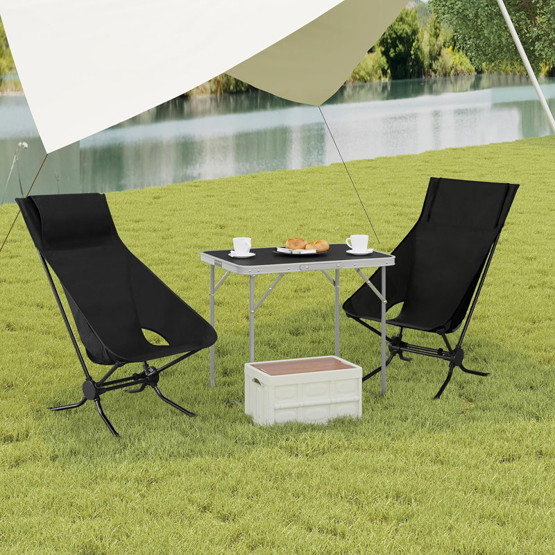Breider Folding Camping Chair, Black