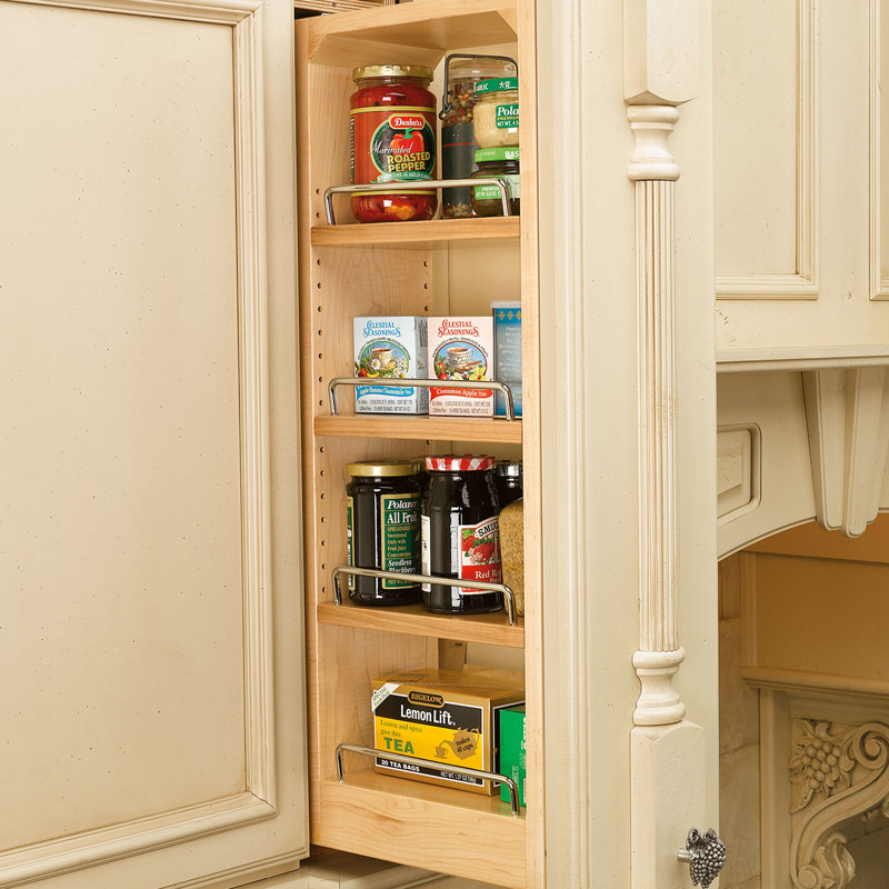 Rev-A-Shelf Pullout Wall Filler Cabinet Wooden Organizer , 33"H x 6"W x 11.13"D