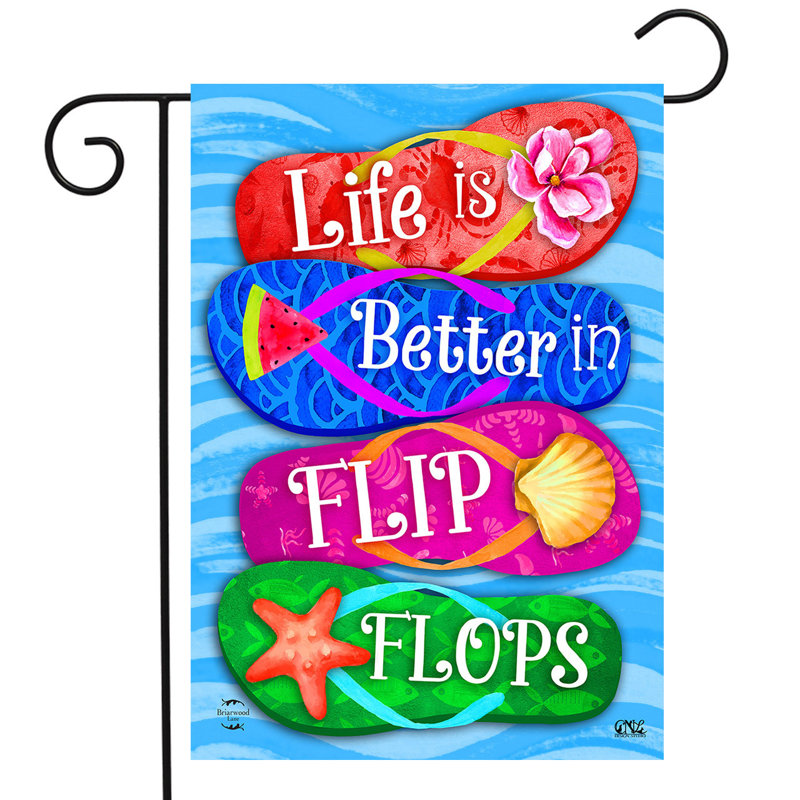 Drapeau de jardin Better In Flip Flops