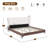 Danby Upholstered Platform Bed with Wingback Headboard & PU Leather Frame-1557438207