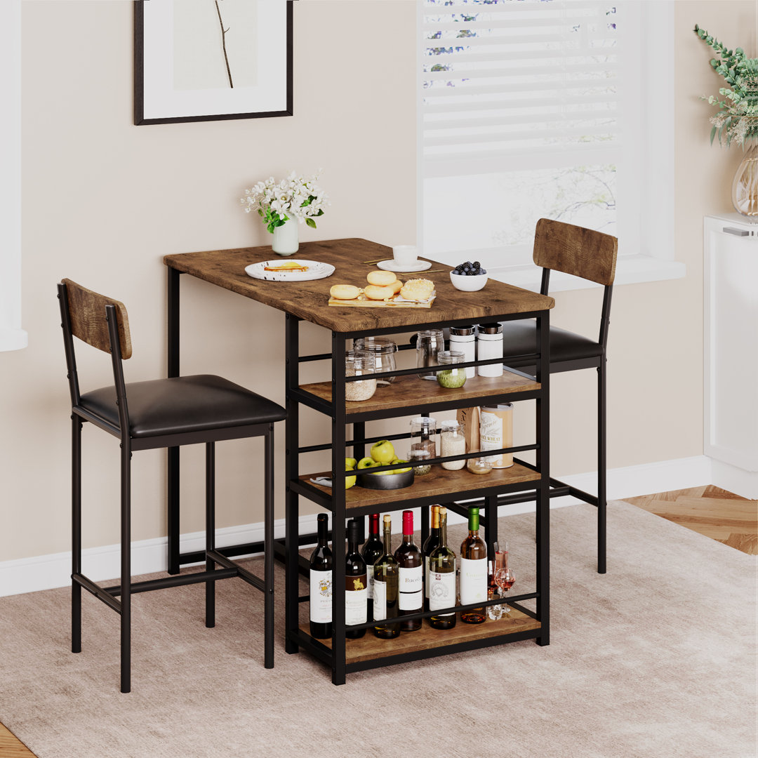 Upholstered Counter Stool with Metal Frame