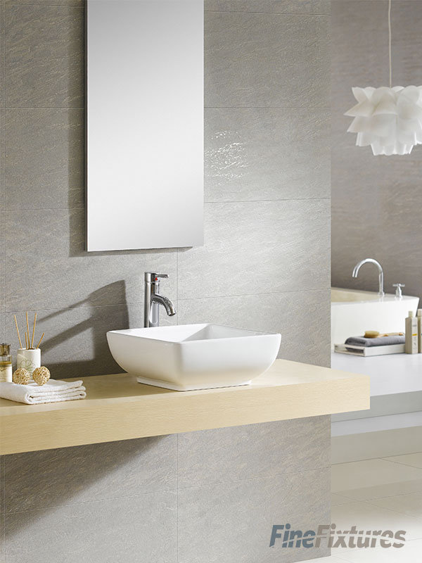 Modern Ceramic Square Vessel Bathroom Sink
