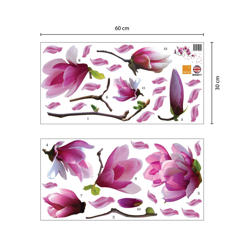 Traditional Plants & Flowers Wall Decor on Resin