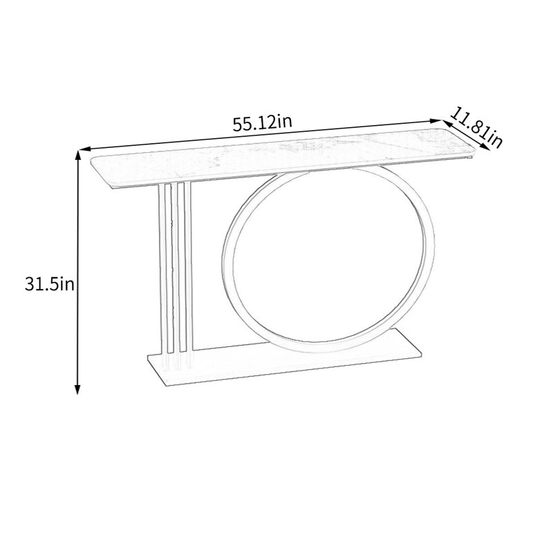 Andria, 31.5" H x 55.12' W x 11.81" D, White/Gray