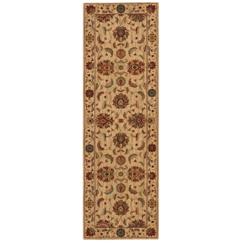 Tapis brun en laine Crownover, Tapis de couloir 2 pi 6 po x 8 pi