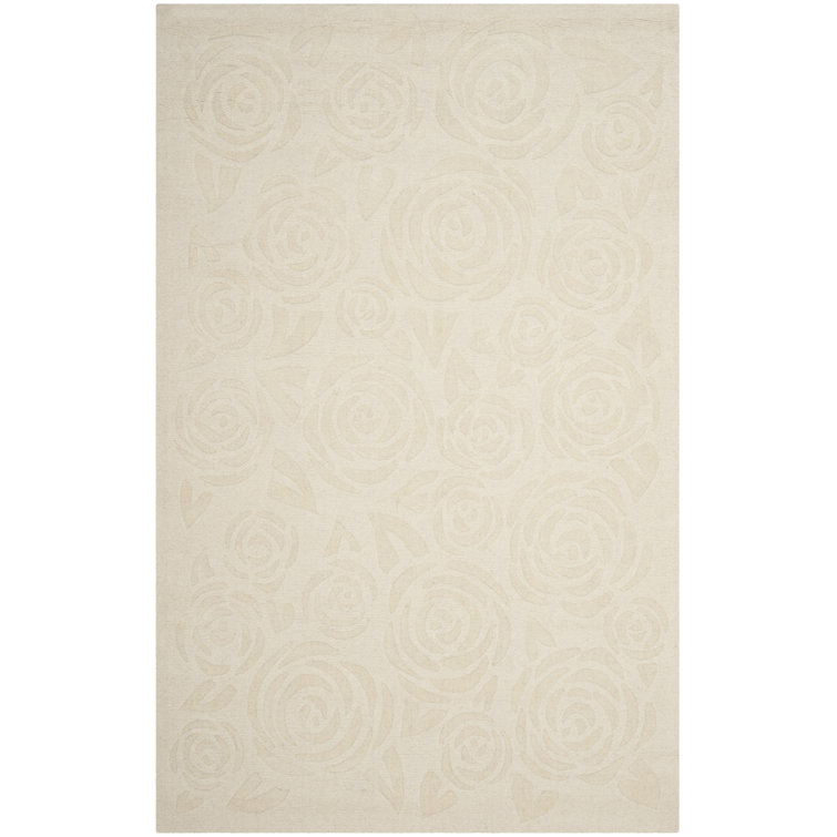 Block Rose Martha Stewart Hand Tufted Wool Floral Rug