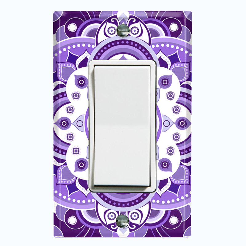 Patterned 1 - Gang Toggle Light Switch Standard Wall Plate