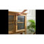 Armoire rustique 59,06 "avec porte en verre et porte de rangement rectangulaire