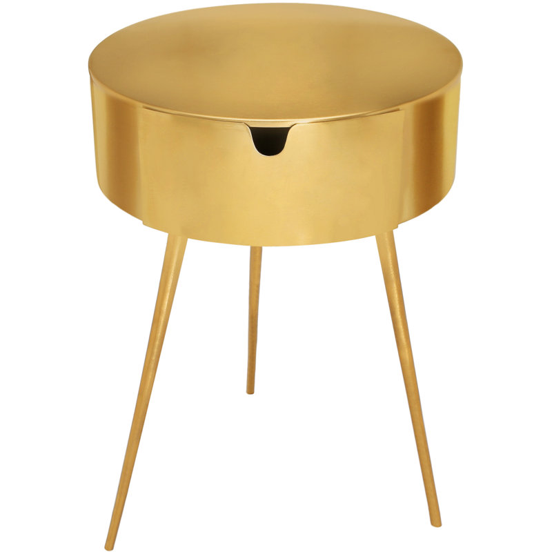 Bali 1 Drawer Nightstand, Gold