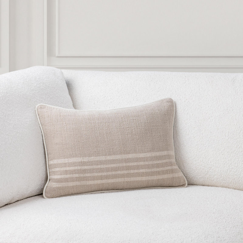 Coussin Newport, Rectangle H 14 po x l 20 po, Ivoire ivoire