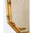 Octagonal Bamboo Mirror W/Candle Holder-Gold Leaf