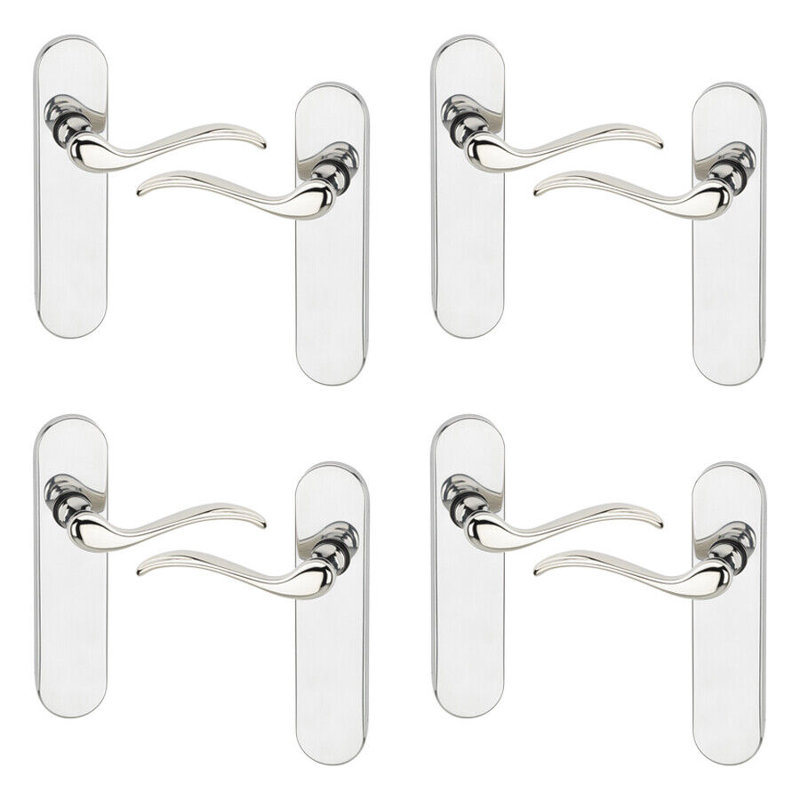 Door Handle, Polished Nickel