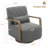 Solid Wood Upholstered Swivel Armchair-554320650