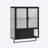 23.62"Glass Doors Wall Cabinet with with Two-tier Enclosed Storage, an Open Shelf, and Towel Rack-97800277