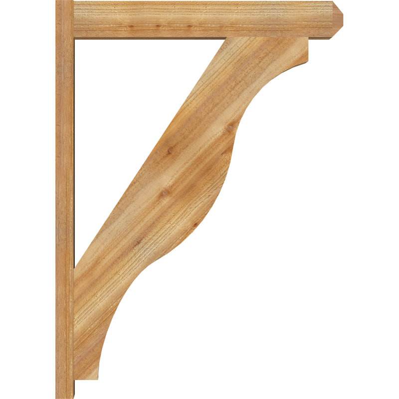 Persienne en bois rustique Funston Craftsman, Cèdre rouge de l'Ouest de 8 po (sciage brut), P 30 po x H 36 po