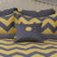 Ensemble de housse de couette réversible 100% coton jaune / gris 4 pièces-1193134373
