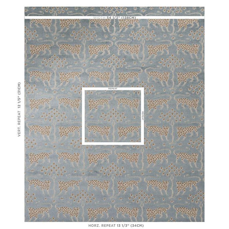 Woodland Leopard Velvet Fabric, Mineral