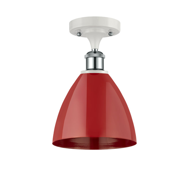 Semi encastrement, Rouge, Blanc / chrome poli