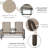 Patio Glider With Middle Table - Metal Frame In Brown Double Gliding Fun, Breathable Seating, Steel For Backyard And Use Porch Bench Garden Frame, Fabric, Energy Design