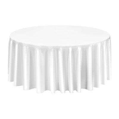 Lot de 10 nappes rondes blanches, 132 pouces de diamètre, résistantes aux taches et aux plis, lavables à la machine, en polyester, idéales pour les mariages, fêtes, banquets et événements formels.