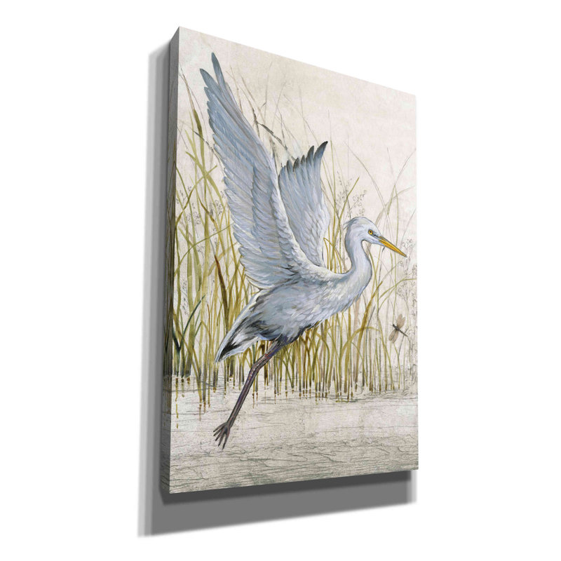 «Heron Sanctuary I» par Tim O'toole, art mural sur toile, H 18 po x l 12 po x P 0,75 po