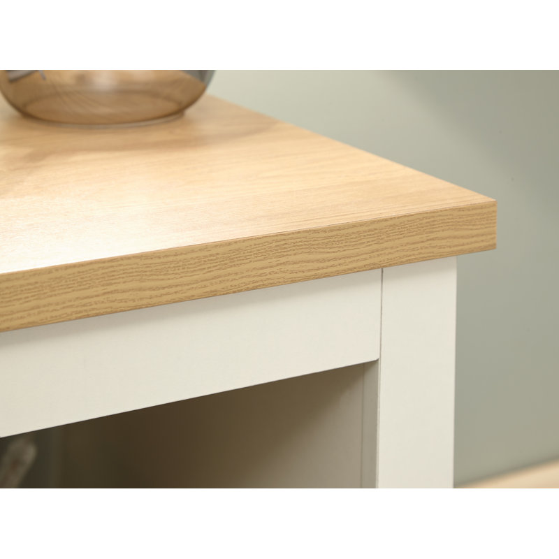 Loretta Sled End Table, Cream