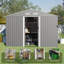 Remise de rangement en aluminium durable 12 'x 10' avec portes coulissantes verrouillables et ventilation
