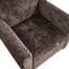 Chaise d'appoint rembourrée de style Mid-Century avec pieds en bois d'hévéa-124593790