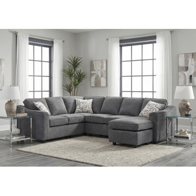 Canapé modulaire 2 pièces avec méridienne et repose-pieds - Tundra Shadow