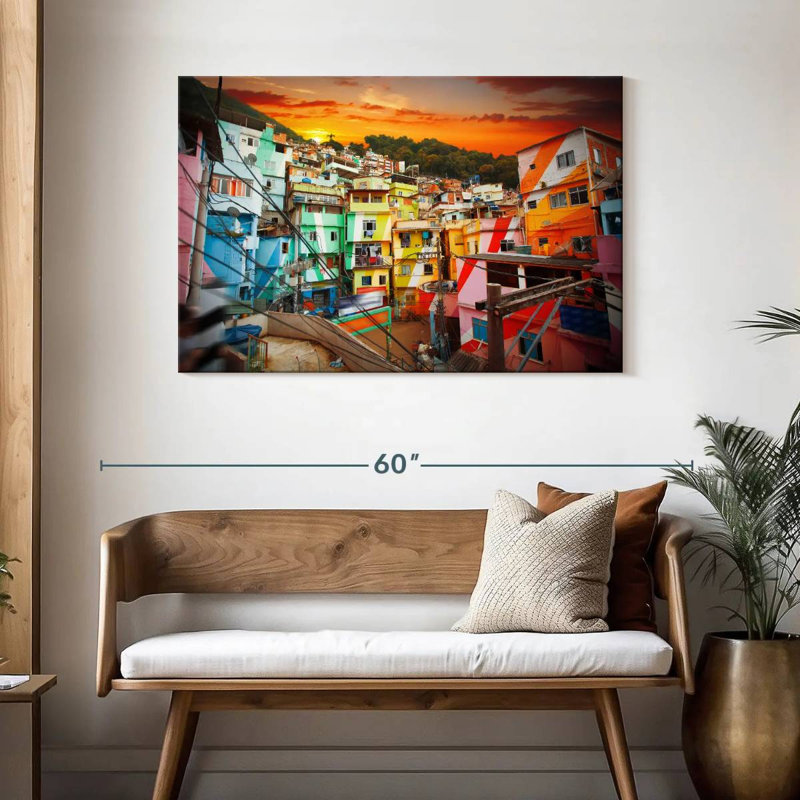 Nicci Favela Homes In Brazil, 30" H x 45" W