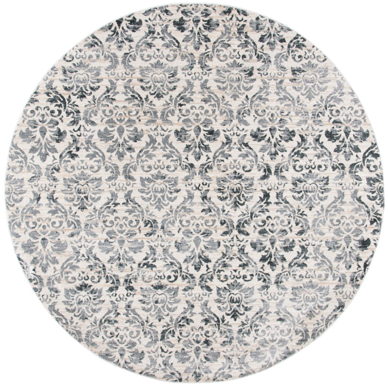 Tapis damassé Purnell Performance, Rond 6 pi 7 po