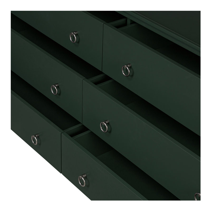 Satie 6 DRAWER DRESSER, Deep Green