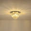 Plafonnier encastré 3 lumières avec abat-jour en cristal