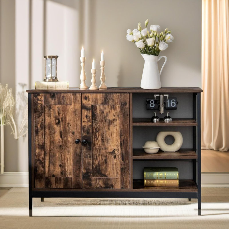 Obaid Rustic Industrial Sideboard Storage Cabinet Cupboard Kitchen Living Room