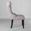 Chaises d'appoint rembourrées Anse, gris clair / noir