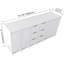 Combinaison d'armoire de rangement autoportante 72 po, portes et tiroirs à fermeture en douceur, blanc brillant, contreplaqué, emballage KD (convient à la salle de bain, à la cuisine, à la salle d'étude, à la chambre à coucher, etc.)