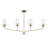 Celino Four-Light Linear Chandelier with Clear Glass-2046074476
