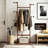 71" Solid Wood Coat Rack with Hanging Rod & Hooks for Bedroom Entryway-1697290126